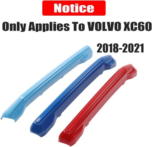 ontto Fit for Volvo XC60 2018-2021 Grille Insert Trims Strips Front Kidney Decorative Strip Grilles Color A in Saudi Arabia