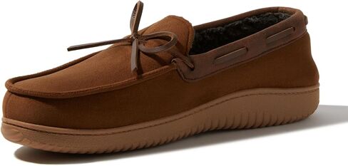 Dearfoams Men's Indoor Outdoor Breathable Pierce Moccasin Slipper in Saudi Arabia