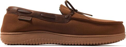 Dearfoams Men's Indoor Outdoor Breathable Pierce Moccasin Slipper in Saudi Arabia