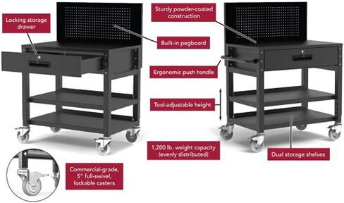 محطة عمل متنقلة داخلية حديثة ومدمجة من Pegboard من Luxor in Kuwait
