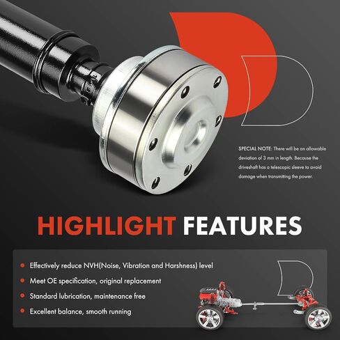 A-Premium Front Complete Drive Shaft Prop Shaft Driveshaft Assembly Compatible with Ford F-150 F150 2018-2020, Expedition 2018-2023 & Lincoln Navigator 2018-2023, Replace# JL3Z4A376A in Saudi Arabia