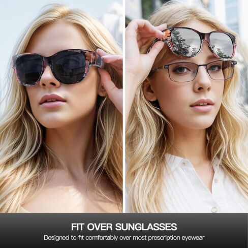 Xfeel Polarized Sunglasses Over Glasses for Women Trendy Shades Over Prescription Eyeglasses Sun Glasses in Saudi Arabia