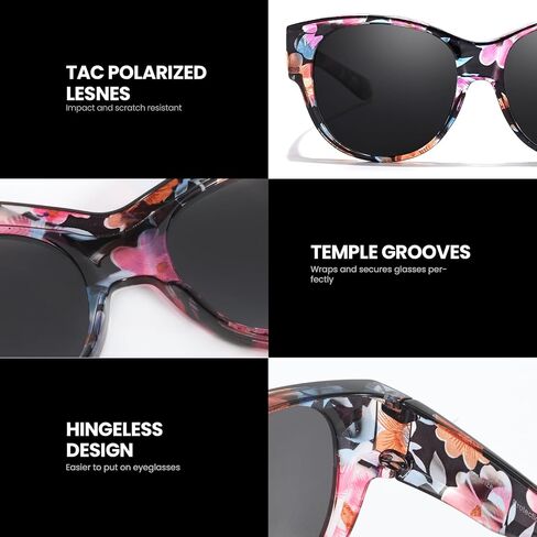 Xfeel Polarized Sunglasses Over Glasses for Women Trendy Shades Over Prescription Eyeglasses Sun Glasses in Saudi Arabia