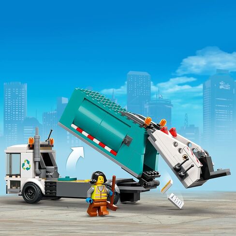 LEGO City Recycling Truck, Toy Vehicle Set with 3 Sorting Bins, Gift Idea for Kids 5 Plus Years Old, Educational Sustainable Living Series, 60386 in Saudi Arabia