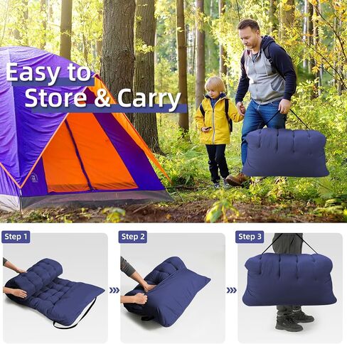 Fragess Portable Camping Cot, Sleeping Cot for Adult, 28" Extra Wide Heavy Duty Folding Cot Max Load 600LBS with Thick Mattress, Portable Camping Bed for Camp Outdoor/Office, Home Nap (Blue) in Kuwait