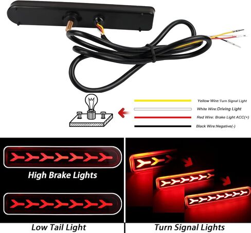 Smoked Housing Full LED Rear Bumper Reflector Fog DRL Kit for Toyota FJ Cruiser 2007-2023, Function as Dynamic Sequential Turn Signal Lights，Daytime Running Light,Brake Light Kit (Smoke) in Kuwait