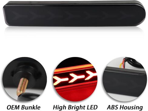 Smoked Housing Full LED Rear Bumper Reflector Fog DRL Kit for Toyota FJ Cruiser 2007-2023, Function as Dynamic Sequential Turn Signal Lights，Daytime Running Light,Brake Light Kit (Smoke) in Kuwait