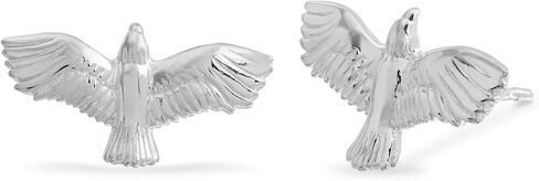 Boma Jewelry Sterling Silver Flying Eagle Bird Stud Earrings in Saudi Arabia