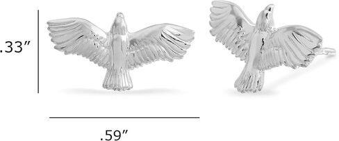 Boma Jewelry Sterling Silver Flying Eagle Bird Stud Earrings in Saudi Arabia