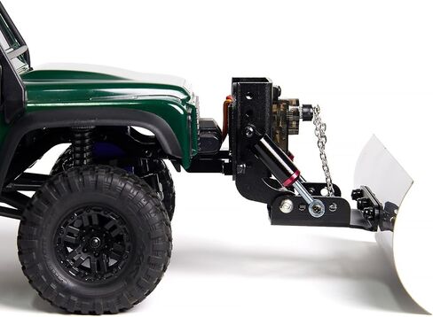 مجرفة ثلج من الألومنيوم RC 1/18/مجموعة محراث الثلج مع محرك مؤازر 9G 180° لترقية السيارة الزاحفة RC 1/18 TRX4m (أسود) in Kuwait