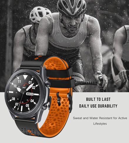 AZANU 22 Universal Quick Release Watch Band Replacement, 22mm Silicone Sport Band for Men Women Breathable Waterproof in Saudi Arabia