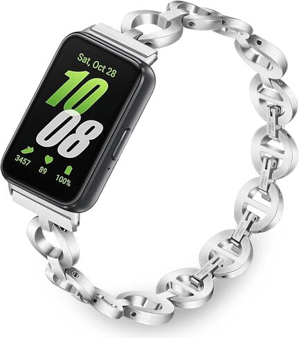 سوار ساعة TRUMiRR لهاتف Galaxy Fit 3 للنساء، سوار ساعة من الفولاذ المقاوم للصدأ حزام مجوهرات أنثوي لهاتف Samsung Galaxy Fit 3 in Kuwait