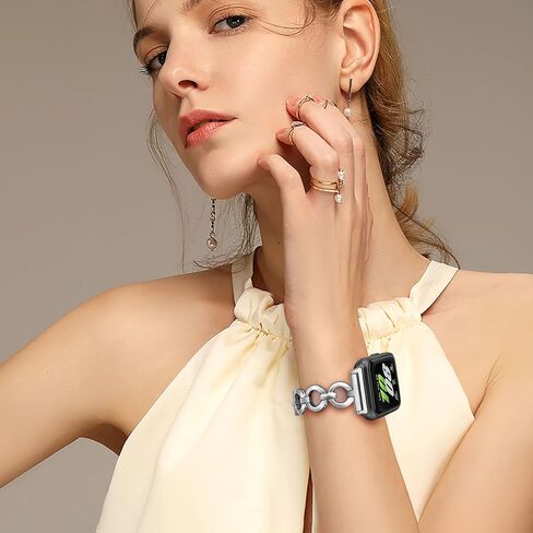 سوار ساعة TRUMiRR لهاتف Galaxy Fit 3 للنساء، سوار ساعة من الفولاذ المقاوم للصدأ حزام مجوهرات أنثوي لهاتف Samsung Galaxy Fit 3 in Kuwait