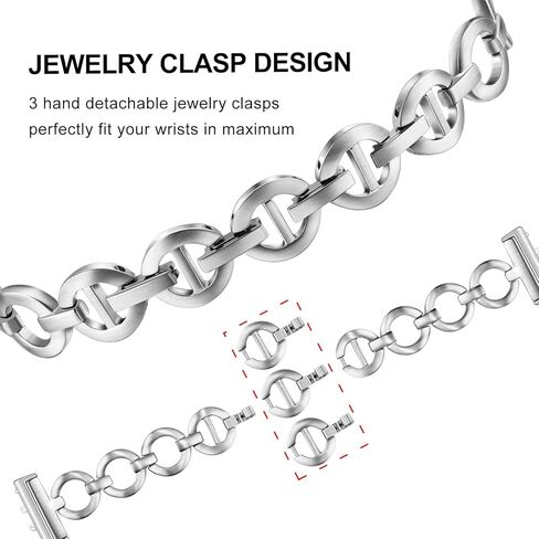 سوار ساعة TRUMiRR لهاتف Galaxy Fit 3 للنساء، سوار ساعة من الفولاذ المقاوم للصدأ حزام مجوهرات أنثوي لهاتف Samsung Galaxy Fit 3 in Kuwait