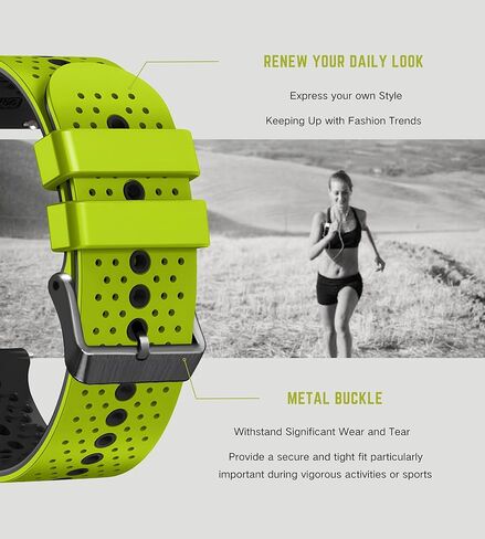 بديل لسوار ساعة AZANU 22 عالمي سريع الإصدار، سوار رياضي من السيليكون 22 مم للرجال والنساء قابل للتنفس ومقاوم للماء in Kuwait