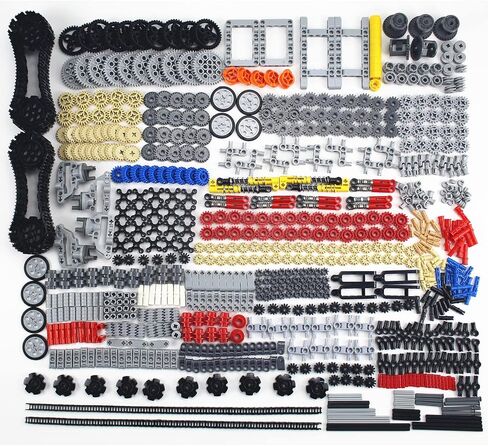 1533 PCS Technical Part Building Block Accessories Technical Car Gear Cross Axle Wheel Connector Piece Set Chain Link Pins Connector Joints Brick MOC Pack Bulk Toy in Saudi Arabia