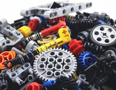 1533 PCS Technical Part Building Block Accessories Technical Car Gear Cross Axle Wheel Connector Piece Set Chain Link Pins Connector Joints Brick MOC Pack Bulk Toy in Saudi Arabia