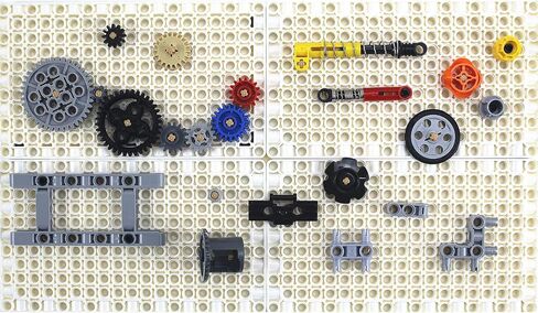 1533 PCS Technical Part Building Block Accessories Technical Car Gear Cross Axle Wheel Connector Piece Set Chain Link Pins Connector Joints Brick MOC Pack Bulk Toy in Saudi Arabia