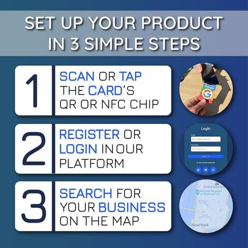 Reusable Review Tap Card for Google Reviews - 4-Cards Pack - QR & Tap NFC Review Card - Review Us on Google Tap Card - iPhone & Android - Boost my Reviews Card - Set Up at Home | by MESSAGENES in Saudi Arabia