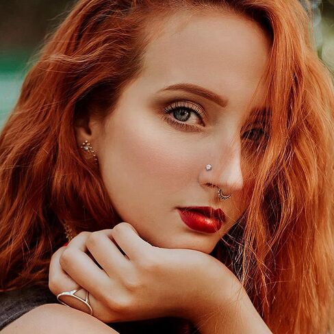 6-15 قطعة حلقات الأنف للنساء والرجال 316L الفولاذ المقاوم للصدأ ثقب الأنف مجوهرات مستقيمة على شكل حرف L مجموعة أزرار الأنف الفضية والذهبية (Silver-6Pcs) in Kuwait