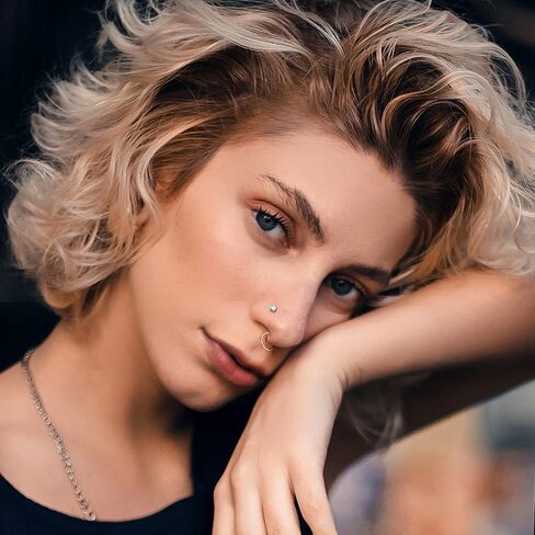 6-15 قطعة حلقات الأنف للنساء والرجال 316L الفولاذ المقاوم للصدأ ثقب الأنف مجوهرات مستقيمة على شكل حرف L مجموعة أزرار الأنف الفضية والذهبية (Silver-6Pcs) in Kuwait