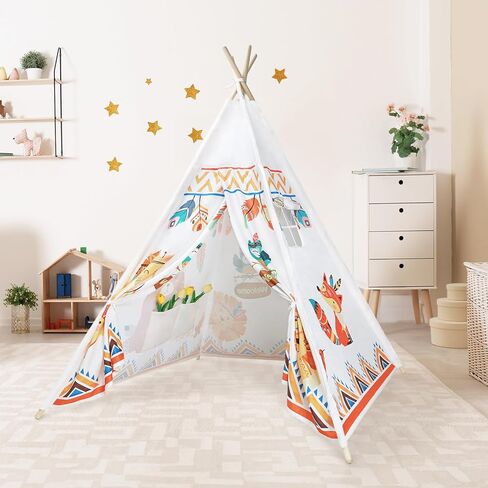 Kids Teepee Tent Toddler Tent Indian Tipi Tent for Kids Upgrade Stable Indoor Tent Playhouse Outdoor Play Tent for Girls & Boys in Saudi Arabia