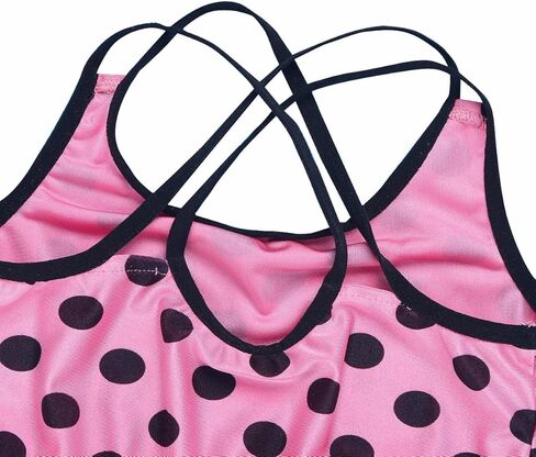 iEFiEL Kids Girls 2PCS Tankini Ballet Dance Sports Gym تجريب منقطة تانك توب قيعان in Kuwait