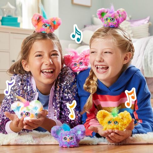لعبة Furby Furblets Hip-Bop Mini Friend، أكثر من 45 صوتًا، موسيقى الهيب هوب وعبارات Furbish، ألعاب قطيفة إلكترونية للفتيات والأولاد من عمر 6 سنوات فما فوق، باللون الوردي والأرجواني in Kuwait