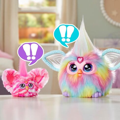 لعبة Furby Furblets Hip-Bop Mini Friend، أكثر من 45 صوتًا، موسيقى الهيب هوب وعبارات Furbish، ألعاب قطيفة إلكترونية للفتيات والأولاد من عمر 6 سنوات فما فوق، باللون الوردي والأرجواني in Kuwait