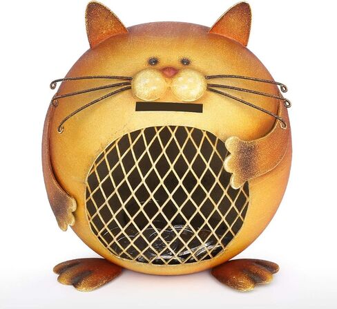 Tooarts Cat Coin Bank Animal Money Saving Box Iron Home Desk Decorations Ornament Children's Birthday Gift in Saudi Arabia
