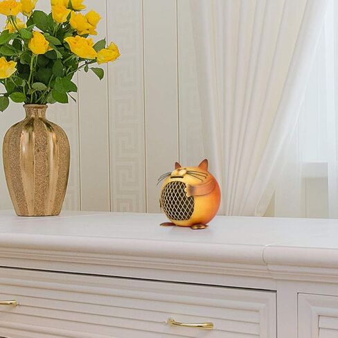 Tooarts Cat Coin Bank Animal Money Saving Box Iron Home Desk Decorations Ornament Children's Birthday Gift in Saudi Arabia