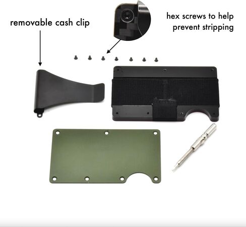 Minimalist Metal Slim Front Pocket Wallet for Men - (Malachite Green) in Saudi Arabia