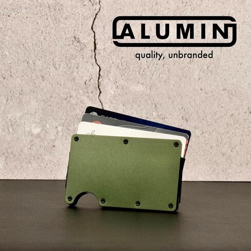 Minimalist Metal Slim Front Pocket Wallet for Men - (Malachite Green) in Saudi Arabia