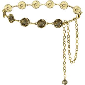 LIMHOO Western Chain Belt for Women Concho Metal Waist Chain for Dresses Western Cowgirl