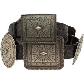 Ariat Women's Embossed Concho Western Belt Black