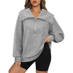 Womens Oversized Sweatshirts Zip Up Hoodie Loose Fit Pullover Sweaters Long Sleeve Tops for Women Fall Fashion 2024 in Kuwait