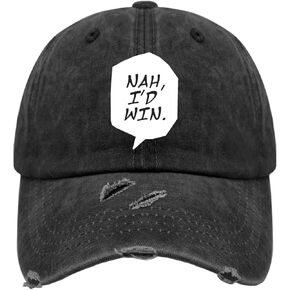 Nah, I'd Win Hat for Mens Washed Distressed Baseball Caps Classic Washed Hiking Hats Light Weight