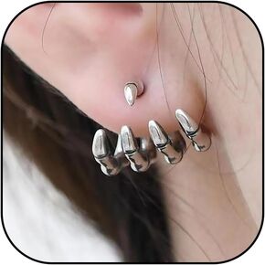 Halloween Earrings Skeleton Claw Earrings for Women Punk Hand Skull Earrings Halloween Costume Accessories Jewelry