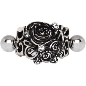 316L Stainless Steel Vintage Roses Cartilage Cuff Earring