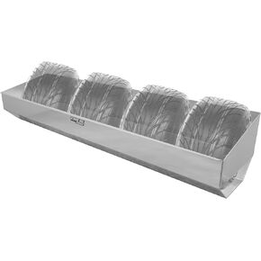 Extreme Max 5001.6572 Wall-Mount Aluminum Go Kart Tire Rack for Race Trailer, Garage, Shop, Enclosed Trailer, Toy Hauler - Black