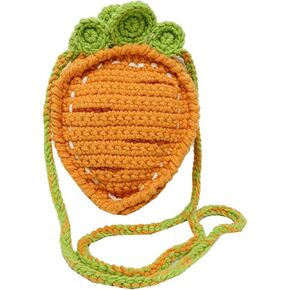 Novelty Hand-Crochet Crossbody Bag, Mini Cute Kawaii Knitted Shoulder Bag, Handwoven Crochet Handbags