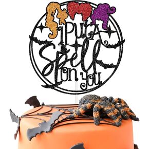 I Put A Spell on You Cake Top، ديكورات الهالوين لشعر الساحرة Hocus Pocus، لوازم تزيين حفلات عيد ميلاد الأطفال بموضوع الهالوين