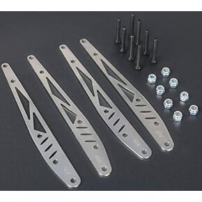 KYX Racing Stainless Steel Rear Arm Linkage Guard Link Reinforce Plate Upgrades Accessories for RC Crawler Car Axial RBX10 RYFT