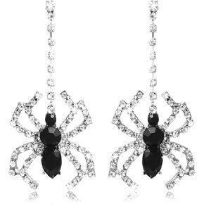 Halloween Earrings for Women Rhinestone Spider Earrings Spider Drop Dangle Earrings Goth Spider earrings Halloween Jewelry Gifts