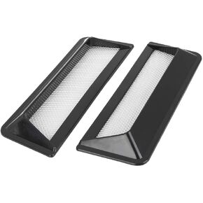 X AUTOHAUX 2pcs Air Flow Intake Cover Decorative Bonnet Vent Hood Carbon Fiber Pattern 15.5x5.7x1.8cm for Car