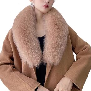 Faux Fur Soft Warmer Collar Women's Neck Scarf, Shawl Wraps for Winter Coat