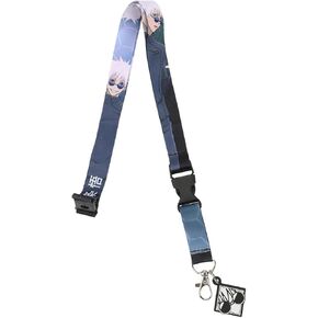 Jujutsu Kaisen Satoru Gojo 22-inch Lanyard with Clear ID Sleeve and Rubber Charm