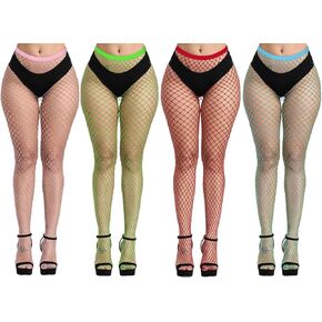 Fishnet Stockings Womens High Waist Tights Sexy Sheer Mesh Pantyhose