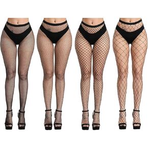 Fishnet Stockings Womens High Waist Tights Sexy Sheer Mesh Pantyhose