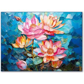 500 Piece Hard Challenging Jigsaw Puzzle for Adults and Teens and Kids, Fun Perfect Idea Gift for Happy Family Games Lotus Flower
